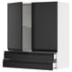 SEKTION / MAXIMERA Gabinete pared+2 puertas/2 cajones, blanco/Upplöv antracita mate, 36x15x40 "