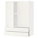 SEKTION / MAXIMERA Gabinete pared+2 puertas/2 cajones, blanco/Veddinge blanco, 30x15x40 "
