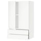 SEKTION / MAXIMERA Gabinete pared+2 puertas/2 cajones, blanco/Voxtorp blanco mate, 24x15x40 "