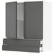 SEKTION / MAXIMERA Gabinete pared+2 puertas/2 cajones, blanco/Voxtorp gris oscuro, 36x15x40 "