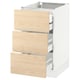 SEKTION / MAXIMERA Gabnete bajo+3 frentes/4 cajones, blanco/Askersund efecto de fresno claro, 18x24x30 "