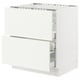 SEKTION / MAXIMERA Gbn bajo estufa/2 frentes/3 cajones, blanco/Vallstena blanco, 30x24x30 "