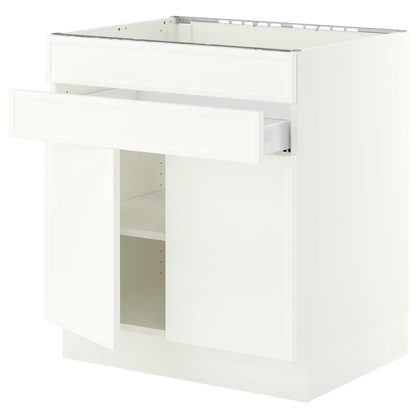 SEKTION / MAXIMERA Gbn bajo estufa/2puertas/2frnt/1cjn, blanco/Aspudden blanco mate, 30x24x30 "