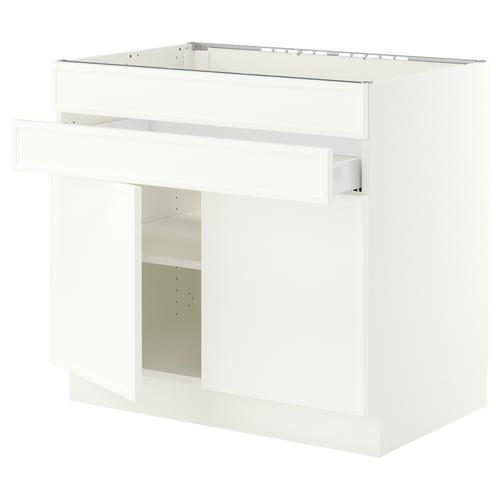 SEKTION / MAXIMERA Gbn bajo estufa/2puertas/2frnt/1cjn, blanco/Aspudden blanco mate, 36x24x30 "