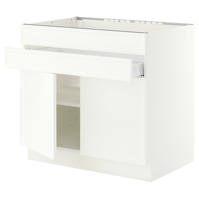 SEKTION / MAXIMERA Gbn bajo estufa/2puertas/2frnt/1cjn, blanco/Aspudden blanco mate, 36x24x30 "