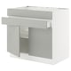 SEKTION / MAXIMERA Gbn bajo estufa/2puertas/2frnt/1cjn, blanco/Havstorp gris claro, 36x24x30 "