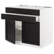 SEKTION / MAXIMERA Gbn bajo estufa/2puertas/2frnt/1cjn, blanco/Lerhyttan teñido en negro, 36x24x30 "