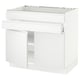 SEKTION / MAXIMERA Gbn bajo estufa/2puertas/2frnt/1cjn, blanco/Voxtorp blanco mate, 36x24x30 "