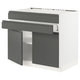 SEKTION / MAXIMERA Gbn bajo estufa/2puertas/2frnt/1cjn, blanco/Voxtorp gris oscuro, 36x24x30 "
