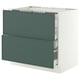 SEKTION / MAXIMERA Gbn bajo estufa/extractor int+cajón, blanco/Aspudden gris verdoso oscuro, 36x24x30 "