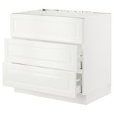 SEKTION / MAXIMERA Gbn bajo estufa/extractor int+cajón, blanco/Bodbyn color hueso, 36x24x30 "