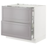 SEKTION / MAXIMERA Gbn bajo estufa/extractor int+cajón, blanco/Bodbyn gris, 36x24x30 "