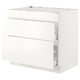 SEKTION / MAXIMERA Gbn bajo estufa/extractor int+cajón, blanco/Havstorp beige, 36x24x30 "