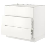 SEKTION / MAXIMERA Gbn bajo estufa/extractor int+cajón, blanco/Havstorp beige, 36x24x30 "