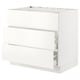 SEKTION / MAXIMERA Gbn bajo estufa/extractor int+cajón, blanco/Havstorp beige, 36x24x30 "