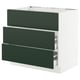 SEKTION / MAXIMERA Gbn bajo estufa/extractor int+cajón, blanco/Havstorp verde oscuro, 36x24x30 "