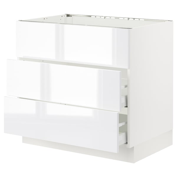 SEKTION / MAXIMERA Gbn bajo estufa/extractor int+cajón, blanco/Ringhult blanco, 36x24x30 "