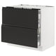 SEKTION / MAXIMERA Gbn bajo estufa/extractor int+cajón, blanco/Upplöv antracita mate, 36x24x30 "