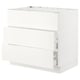 SEKTION / MAXIMERA Gbn bajo estufa/extractor int+cajón, blanco/Veddinge blanco, 36x24x30 "