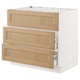 SEKTION / MAXIMERA Gbn bajo estufa/extractor int+cajón, blanco/Vedhamn roble, 36x24x30 "