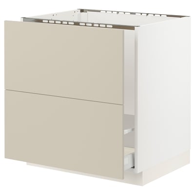 SEKTION / MAXIMERA Gbn bjo freg/clas residuos/2frentes, blanco/Havstorp beige, 30x24x30 "