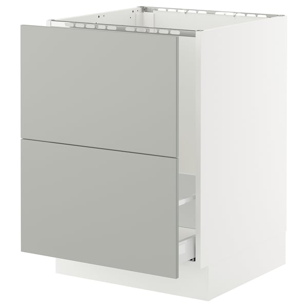 SEKTION / MAXIMERA Gbn bjo freg/clas residuos/2frentes, blanco/Havstorp gris claro, 24x24x30 "