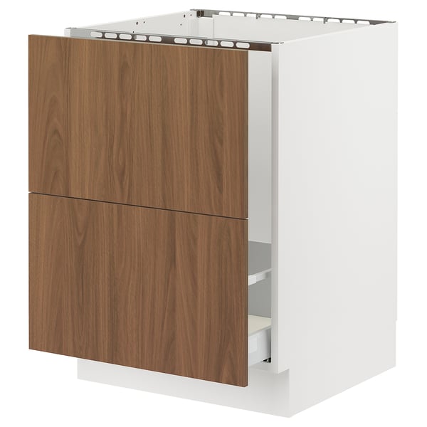 SEKTION / MAXIMERA Gbn bjo freg/clas residuos/2frentes, blanco/Tistorp efecto nogal marrón, 24x24x30 "