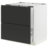 SEKTION / MAXIMERA Gbn bjo freg/clas residuos/2frentes, blanco/Upplöv antracita mate, 30x24x30 "