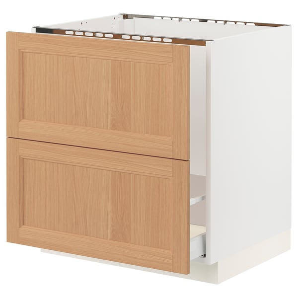 SEKTION / MAXIMERA Gbn bjo freg/clas residuos/2frentes, blanco/Vedhamn roble, 30x24x30 "