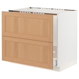 SEKTION / MAXIMERA Gbn bjo freg/clas residuos/2frentes, blanco/Vedhamn roble, 36x24x30 "