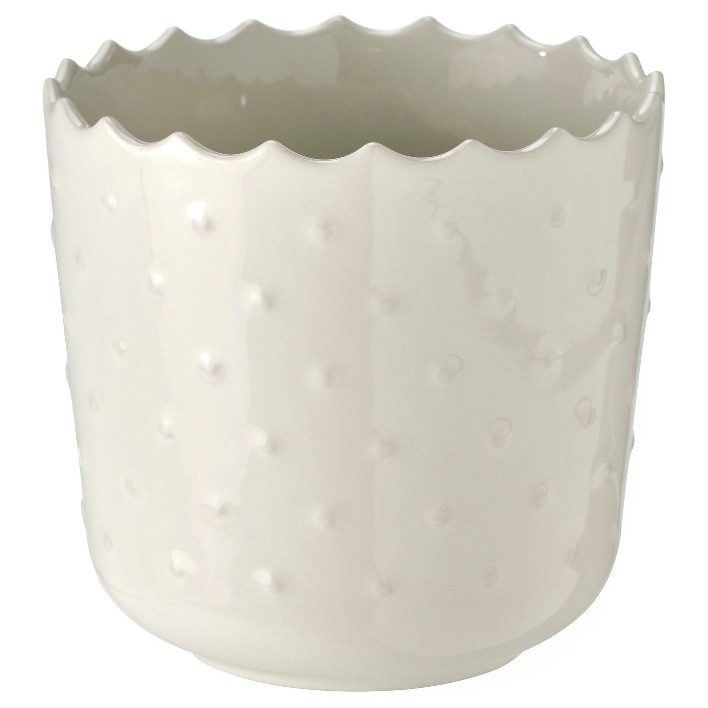 SESAMFRÖN Maceta, interior/exterior color hueso, 3 ½ "