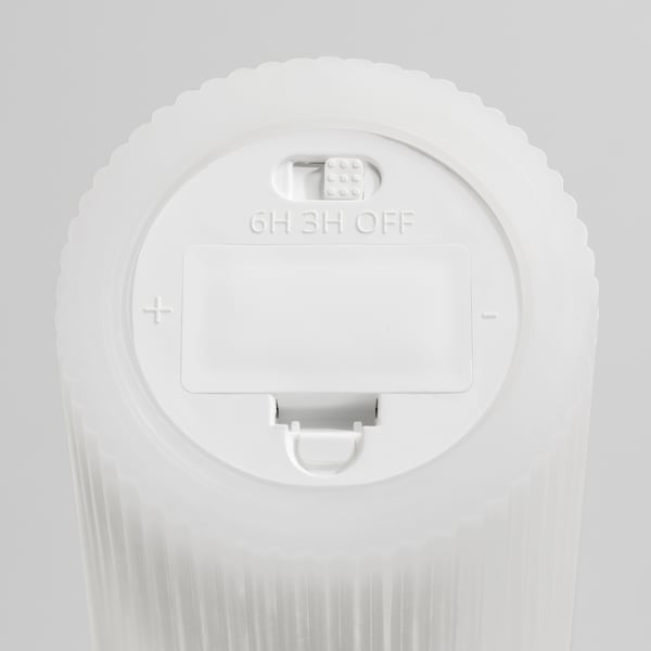 SILVERMÅS Vela grande LED, juego de 3, funciona con pilas blanco