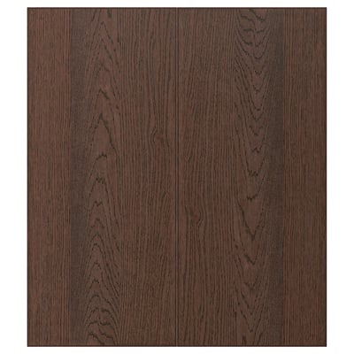 SINARP Puerta gabinete bajo esquina, 2pz, marrón, 13x30 "