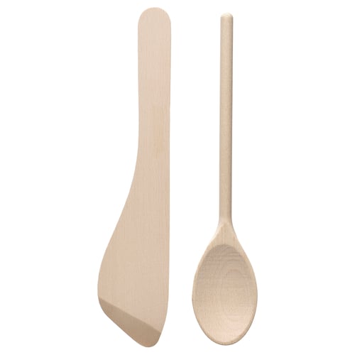 SJÖKEX Utensilios de cocina, 2 piezas, haya