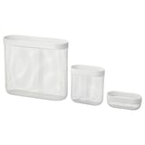 SKÅDIS Canasta de almacenamiento, juego 3, blanco