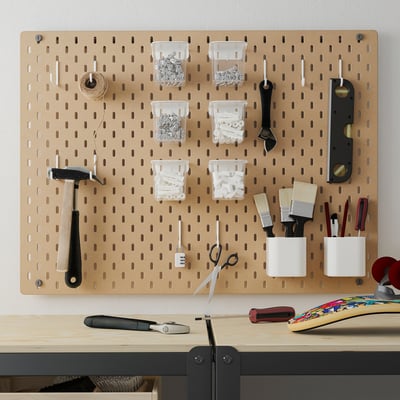 SKÅDIS Tablero de clavijas, madera, 30x22 "