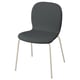 SKÅLSTA Silla, Knäbäck gris oscuro/metal tubular/beige grisáceo claro