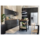 SKOGSÅ Barra de cocina, roble/chapa, 74x1 1/2 "