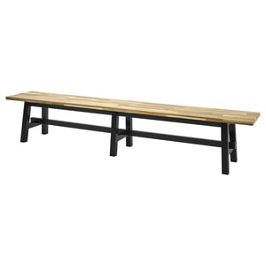 SKOGSTA Banca, acacia/negro, 92 1/2 "