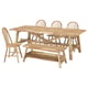 SKOGSTA / SKOGSTA Mesa+4 sillas+banca, acacia/acacia acacia, 92 1/2x39 3/8 "