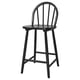 SKOGSTA Taburete de bar con respaldo, altura de encimera de cocina negro, 24 3/8 "