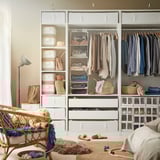 SKUBB Almacenaje+6 compartimientos, blanco, 13 ¾x17 ¾x49 ¼ "