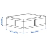 SKUBB Caja de almacenamiento, blanco, 25 ½x20 ¾x7 ½ "