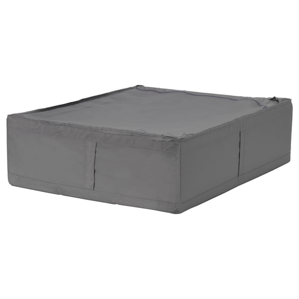 SKUBB Caja de almacenamiento, gris oscuro, 25 ½x20 ¾x7 ½ "