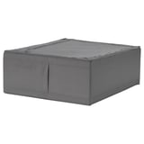 SKUBB Caja de almacenamiento, gris oscuro, 17x20 ¾x7 ½ "