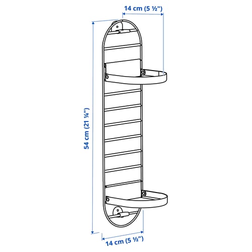 SKUGGRÖNA Soporte de plantas para pared, negro, 21 ¼ "