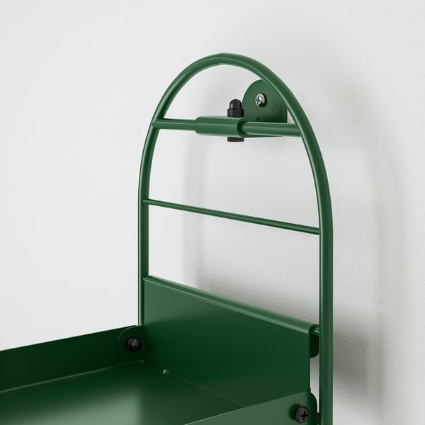 SKUGGRÖNA Soporte de plantas para pared, verde oscuro, 21 ¼ "