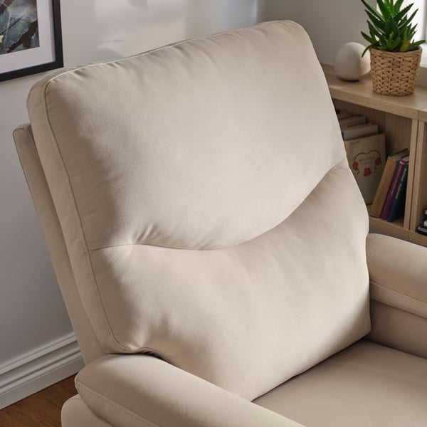 SKULNÄS Sillón reclinable+giratorio, Hakebo beige