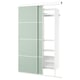 SKYTTA / AURDAL Armario+puerta corrediza, blanco blanco/Mehamn verde claro, 59 7/8x25 5/8x94 3/8 "