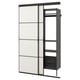 SKYTTA / AURDAL Ropero+puerta corrediza, negro gris oscuro/Mehamn blanco, 59 7/8x25 5/8x94 3/8 "